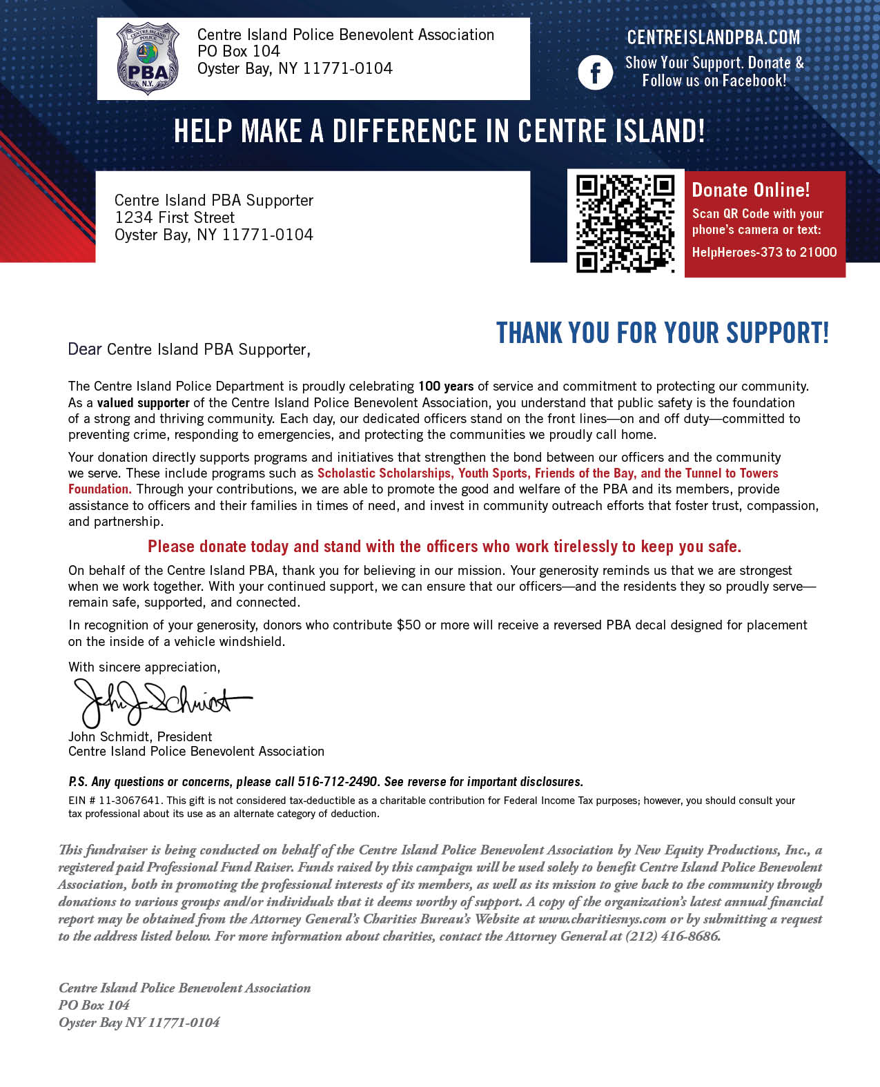 Donation Letter